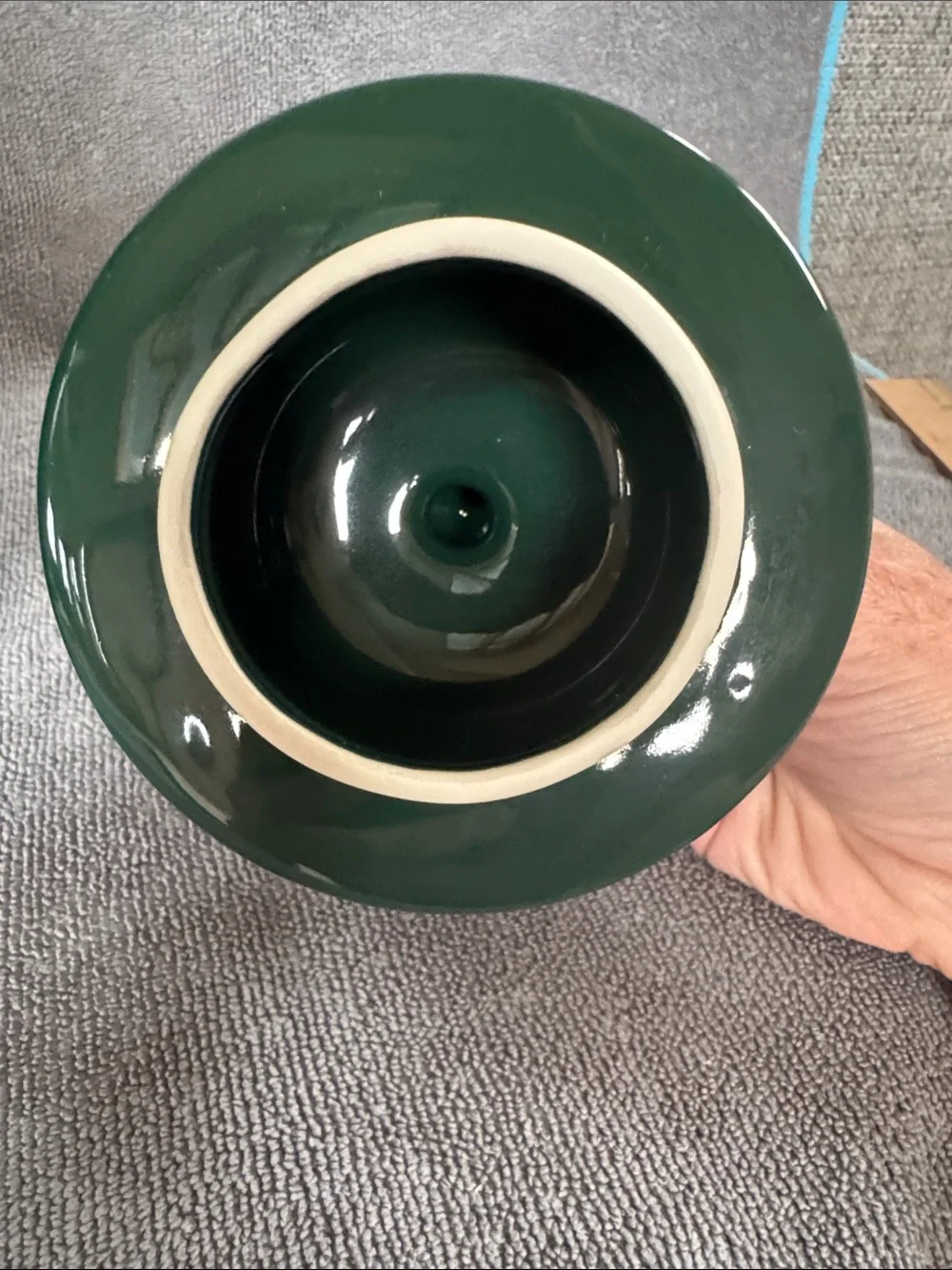 Vintage Tokyo Kiku Green and Gold Porcelain Ginger Jar Lidded Vase